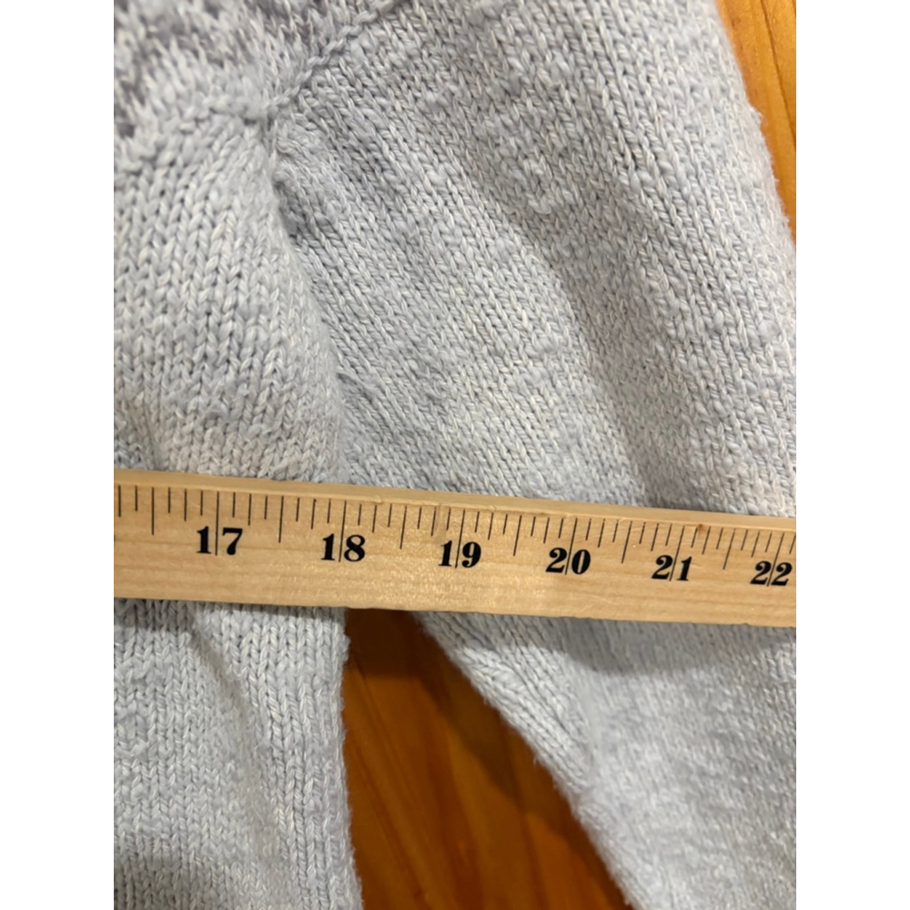 LL Bean Fair Isle Roll Neck Sweater Gray Nordic Cotton Small - Picture 6 of 6